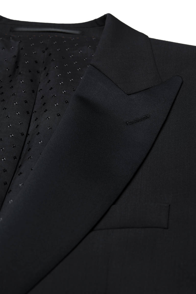 Zwarte smokingvest met puntrevers Jerry modern fit Digel