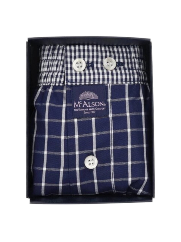 Blauw boxershort met ruiten print Mc Alson
