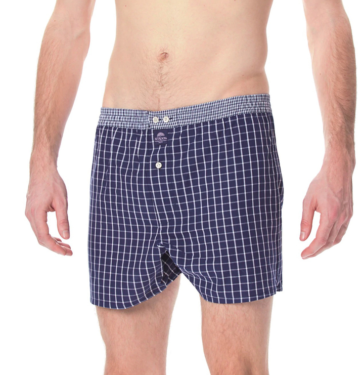 Blauw boxershort met ruiten print Mc Alson
