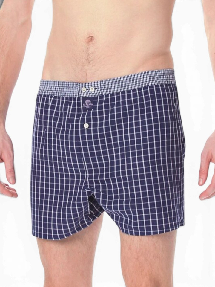 Blauw boxershort met ruiten print Mc Alson