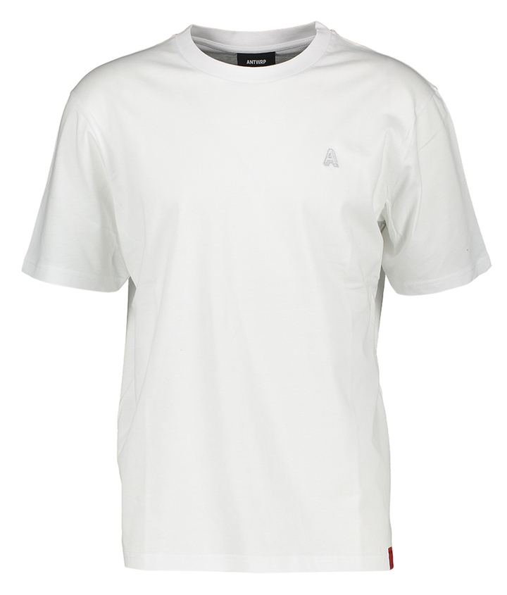 Witte t-shirt met ronde hals en korte mouwen Antwrp