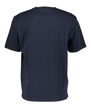 Blauwe t-shirt met korte mouwen en ronde hals Antwrp