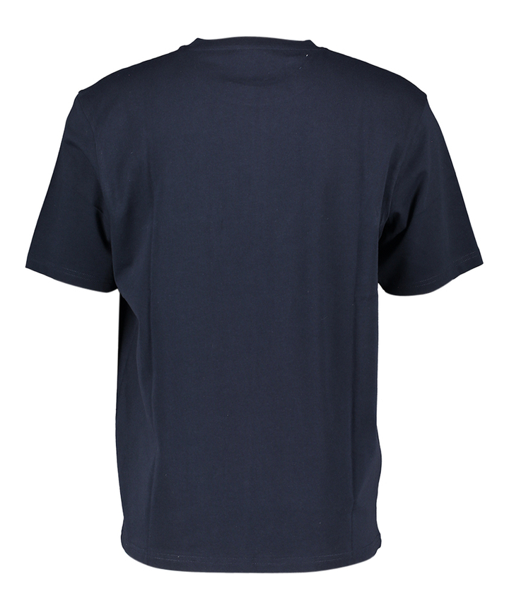 Blauwe t-shirt met korte mouwen en ronde hals Antwrp