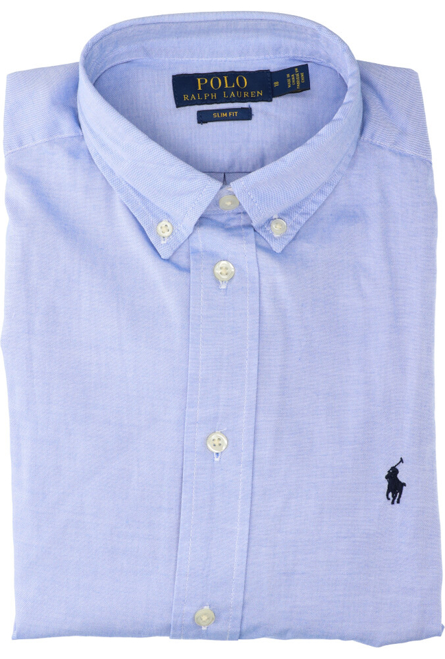 Lichtblauw hemd met lange mouwen Ralph Lauren