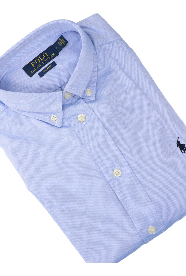 Lichtblauw hemd met lange mouwen Ralph Lauren