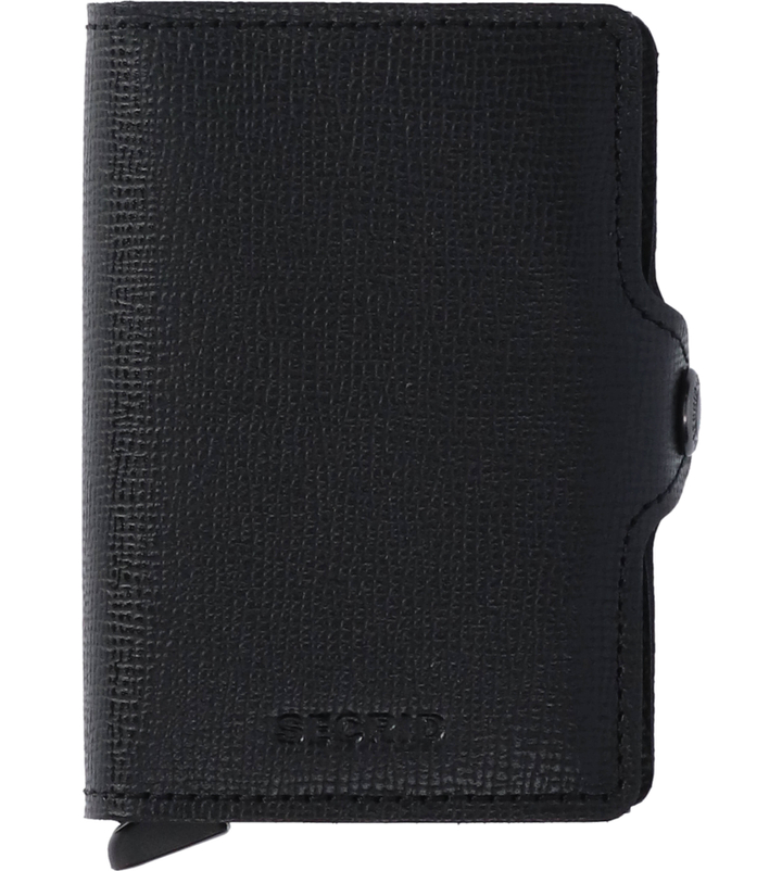 Matzwarte miniwallet Twinwallet Vintage Black Secrid