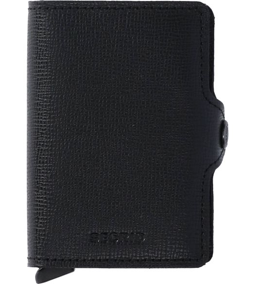 Matzwarte miniwallet Twinwallet Vintage Black Secrid