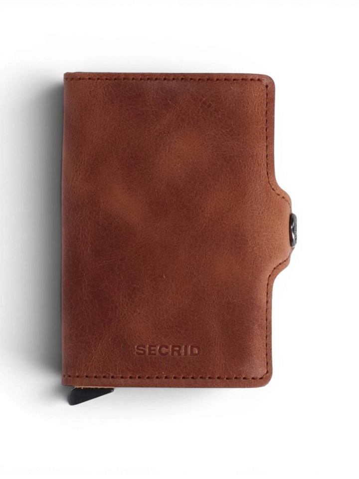 Bruine miniwallet Twinwallet Vintage Secrid