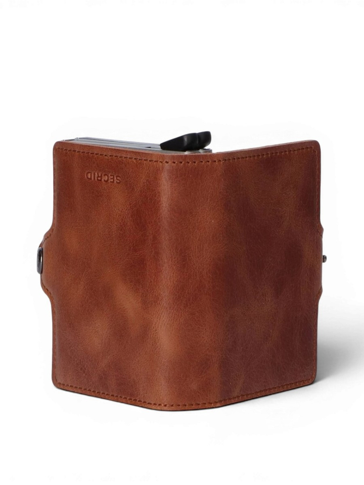 Bruine miniwallet Twinwallet Vintage Secrid