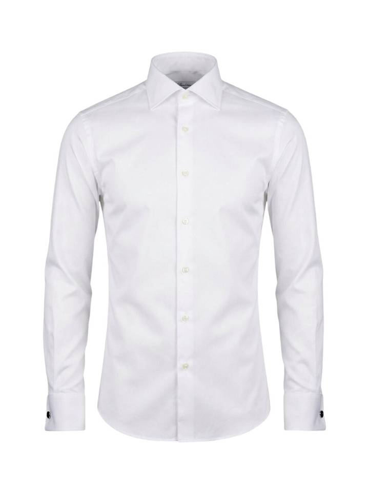 Wit katoenen hemd ( slim fit) en lange mouwen Stentröms