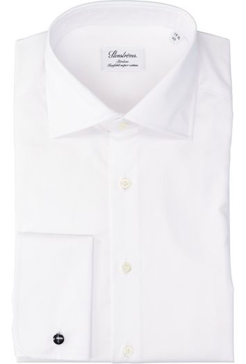 Wit katoenen hemd ( slim fit) en lange mouwen Stentröms 