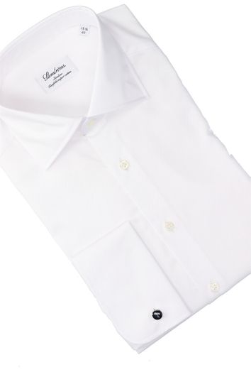 Wit katoenen hemd ( slim fit) en lange mouwen Stentröms 