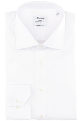 Wit katoenen hemd slim fit met extra lange mouwen Stenströms
