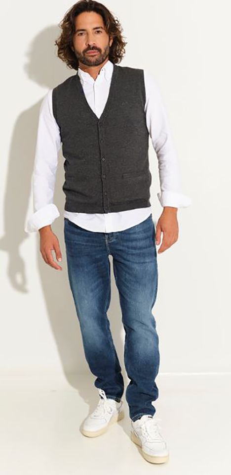 Blauwe jeans Tapered Fit Hugo Boss