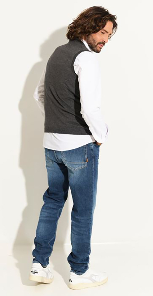 Blauwe jeans Tapered Fit Hugo Boss