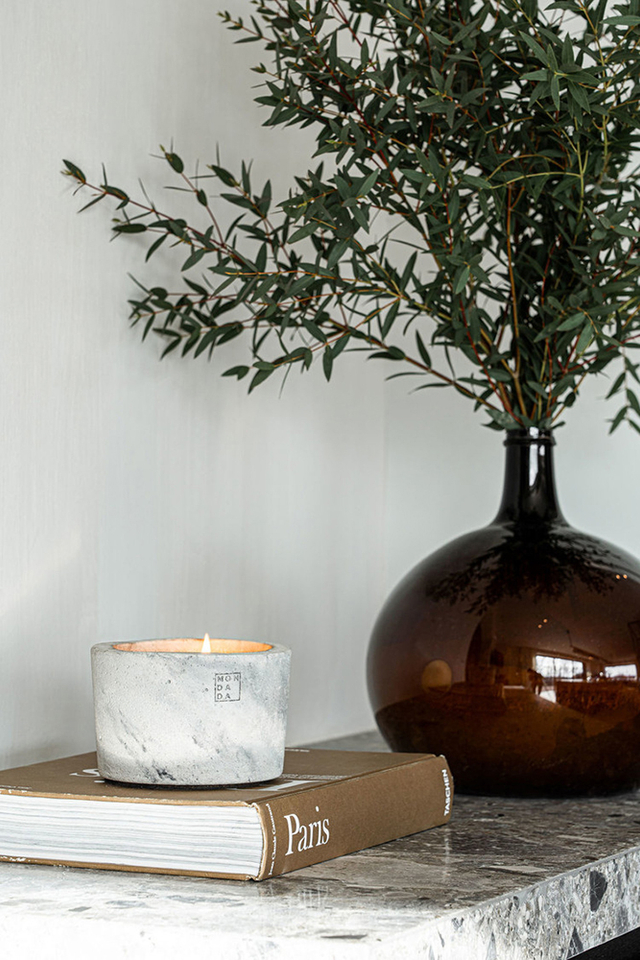 Indoor urban candle small grijs- Fire me Up Mon Dada Deco 3