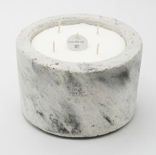 Indoor urban candle medium grijs - Fire me up Mon Dada Deco 3