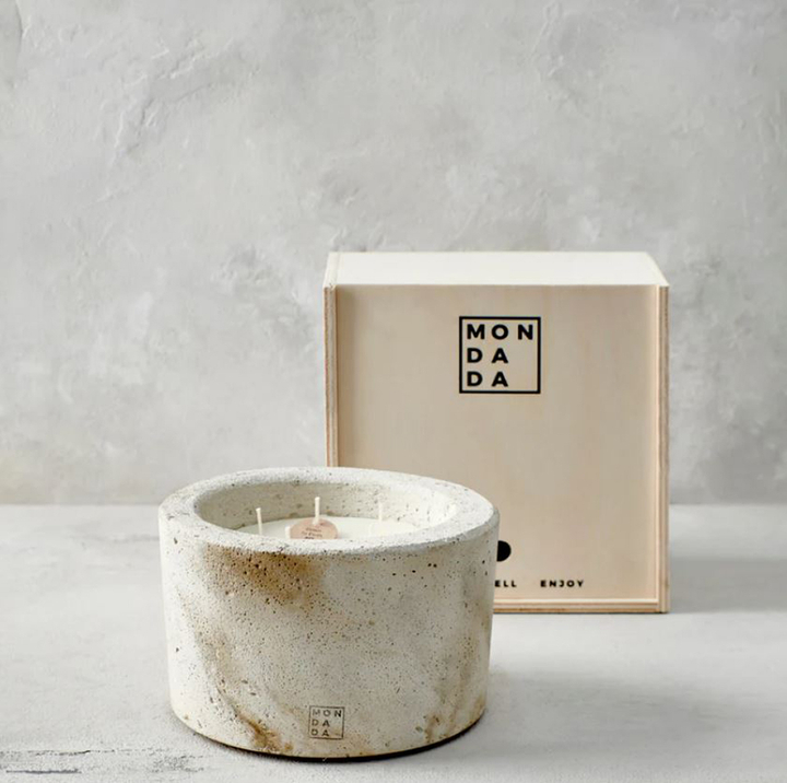 Indoor urban candle medium ecru - Down to earth Mon Dada Deco 3 