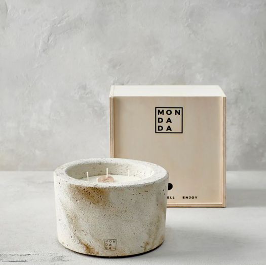 Indoor urban candle medium ecru - Down to earth Mon Dada Deco 3