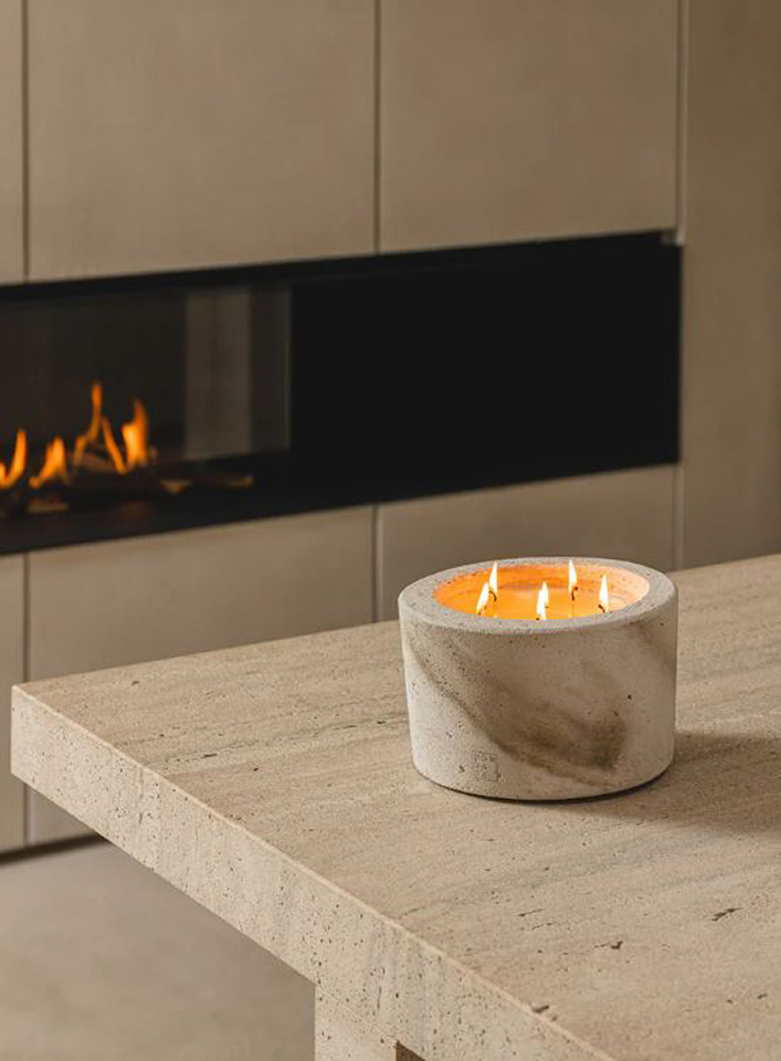 Indoor urban candle medium ecru - Down to earth Mon Dada Deco 3 