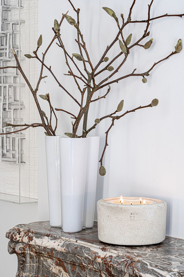 Indoor urban candle medium ecru - Down to earth Mon Dada Deco 3 