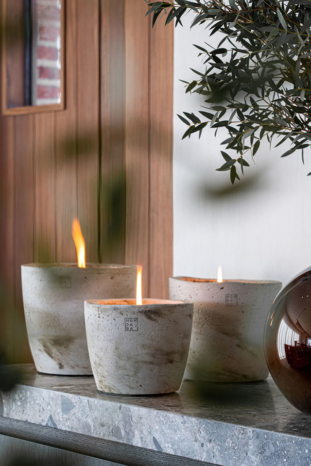 Outdoor- urban kaars -small- Neutral (ecru) Mon Dada Deco 3