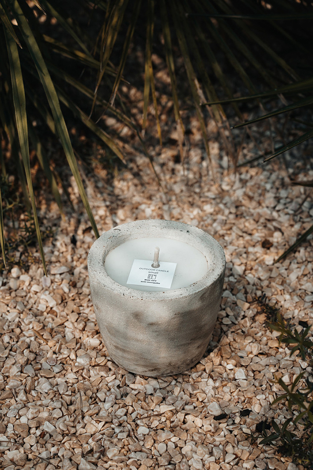 Outdoor- urban kaars -small- Neutral (ecru) Mon Dada Deco 3