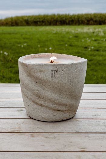 Outdoor- urban kaars medium- Neutral (ecru) Mon Dada Deco 3
