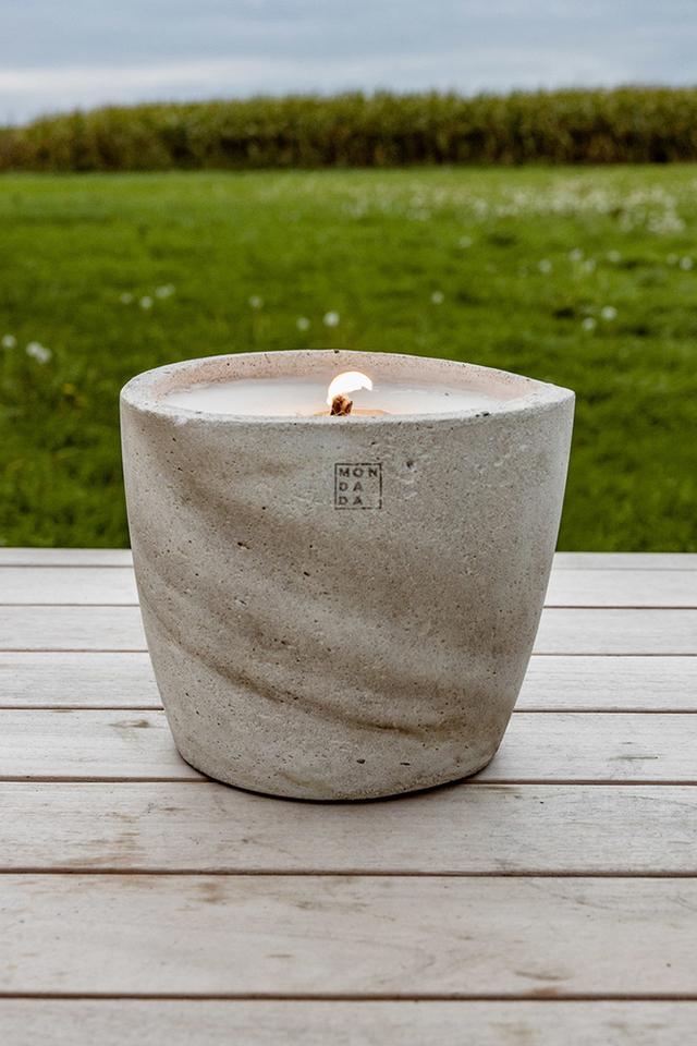 Outdoor- urban kaars medium- Neutral (ecru) Mon Dada Deco 3