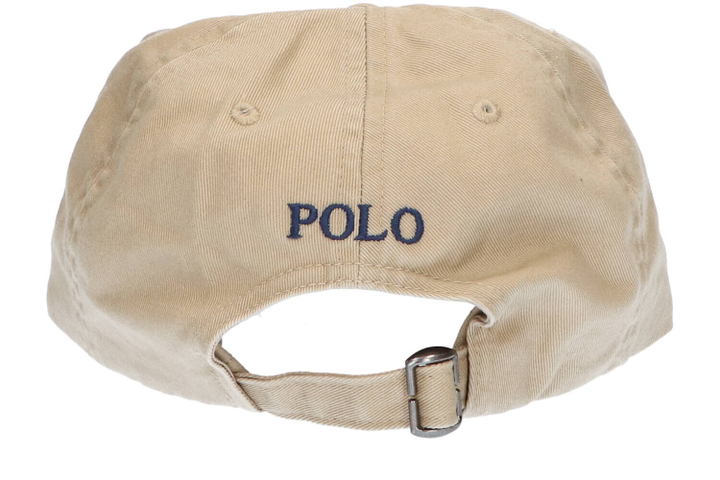 Beige pet met blauw logo Ralph Lauren