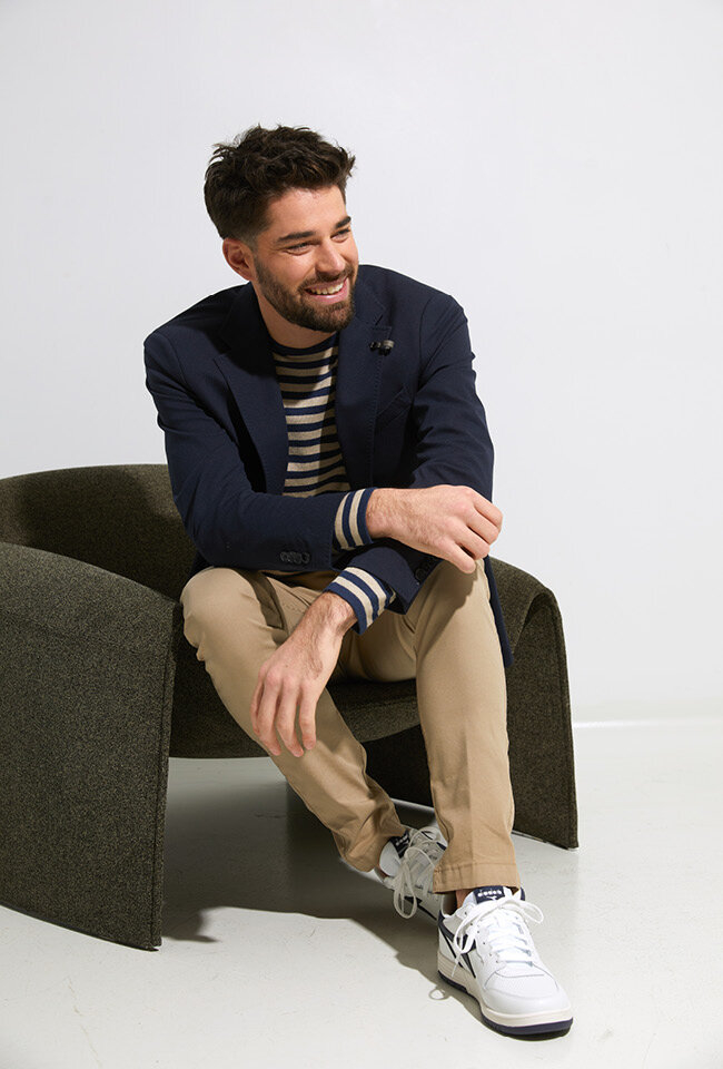 Donkerblauwe blazer Baldessarini