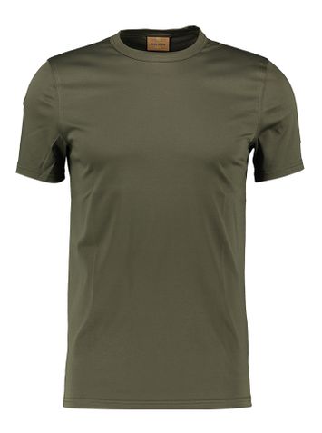 Kaki kleuirge t-shirt met ronde hals Mos Mosh 