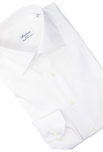 Wit katoenen hemd slim fit met lange mouwen Stenströms