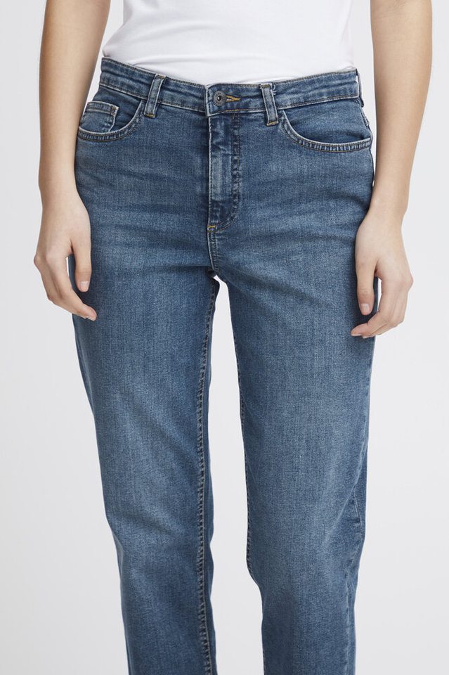 Blauwe cropped jeans Ichi