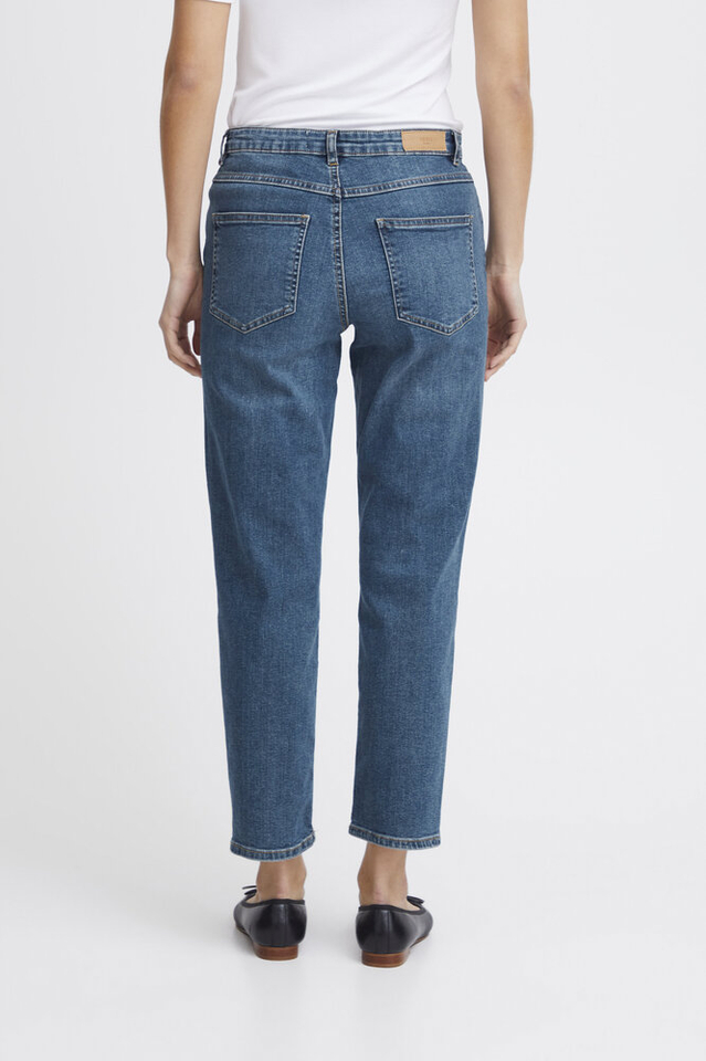 Blauwe cropped jeans Ichi