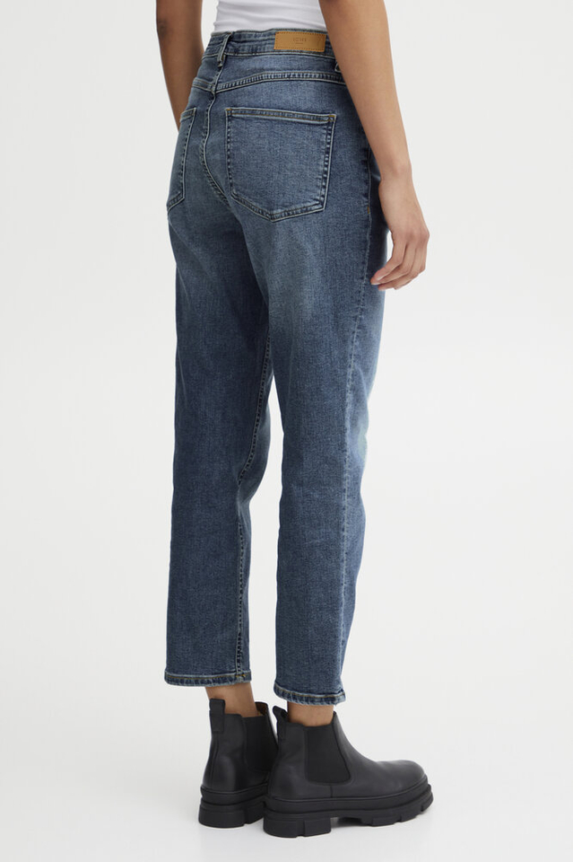 Blauwe cropped jeans Ichi