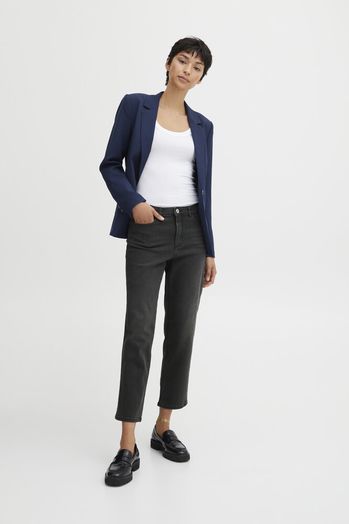 Grijze straight jeans Ichi