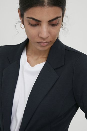 Blauwe blazer met knoop Ichi 
