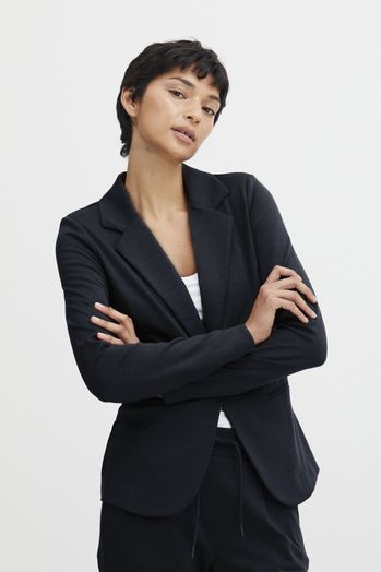 Blauwe blazer met knoop Ichi 