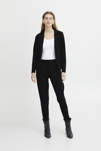 Zwarte blazer met knoop Ichi 