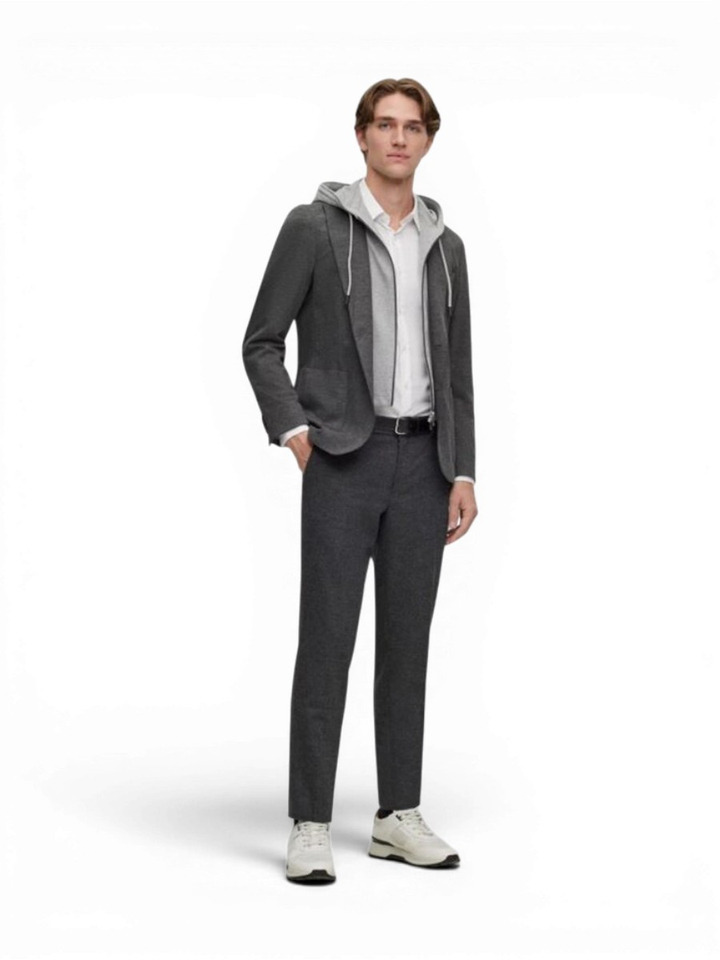 Wit katoenen hemd slim fit met lange mouwen Hugo Boss