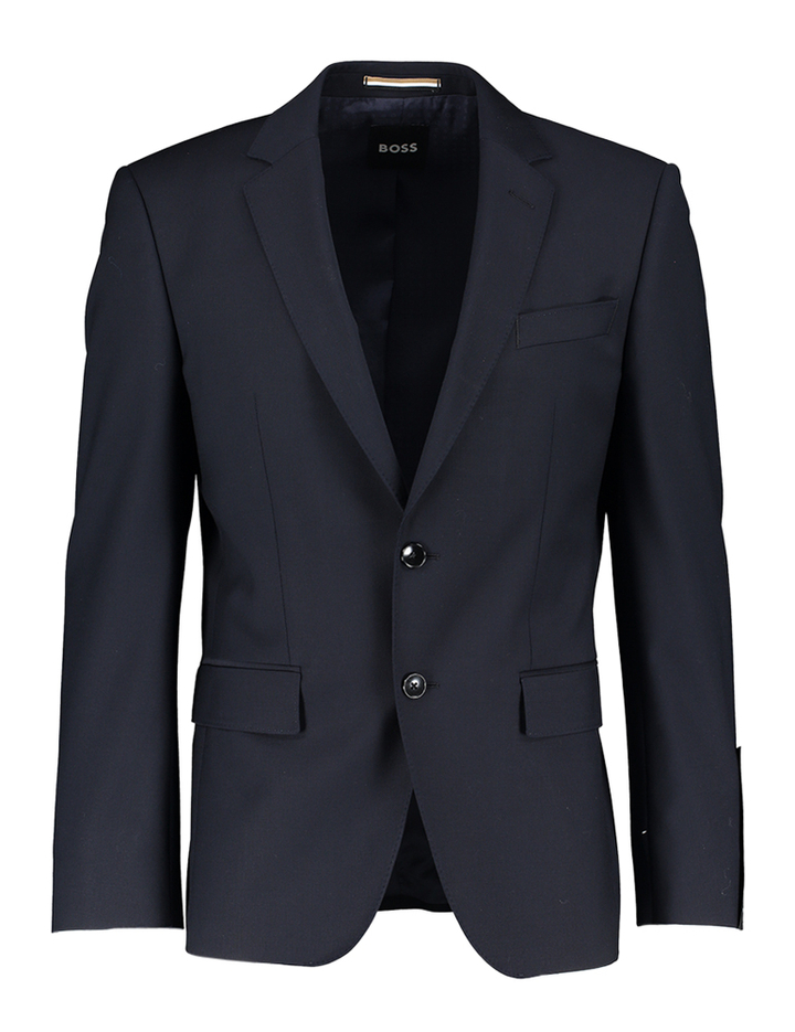 Effen donkerblauwe blazer Hugo Boss