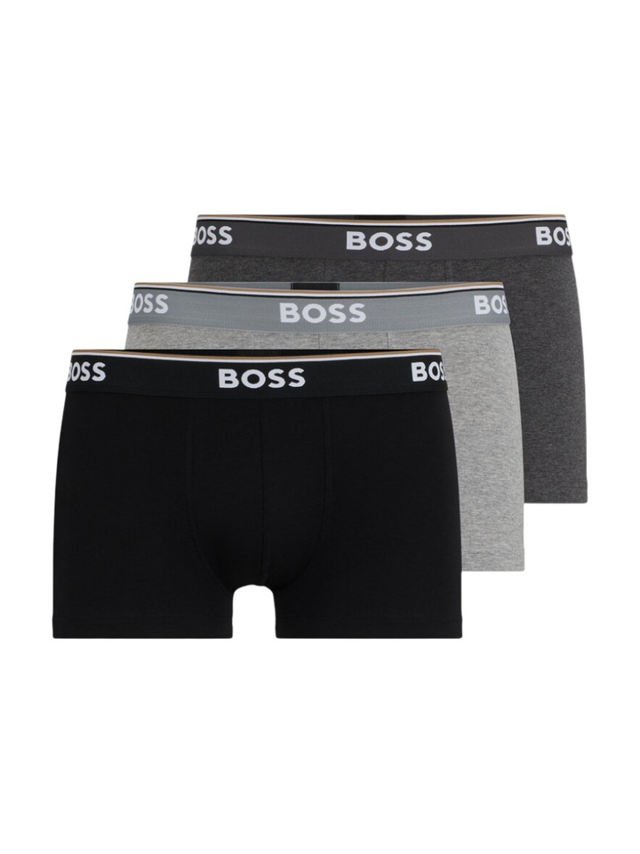 Drie-pak boxershorts in grijstinten Hugo Boss