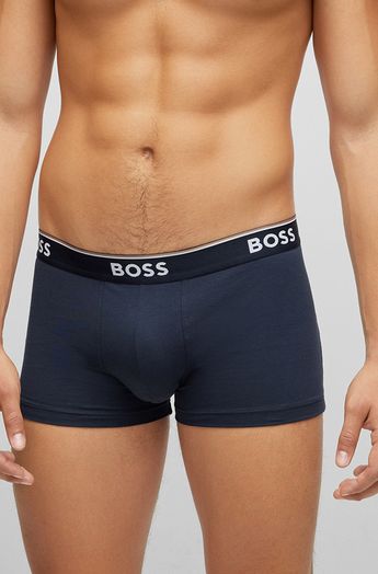 Drie-pak blauwe boxershorts Hugo Boss