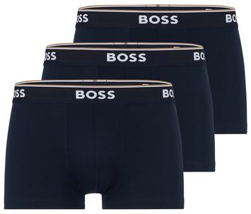 Drie-pak blauwe boxershorts Hugo Boss