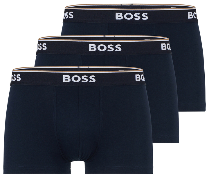 Drie-pak blauwe boxershorts Hugo Boss
