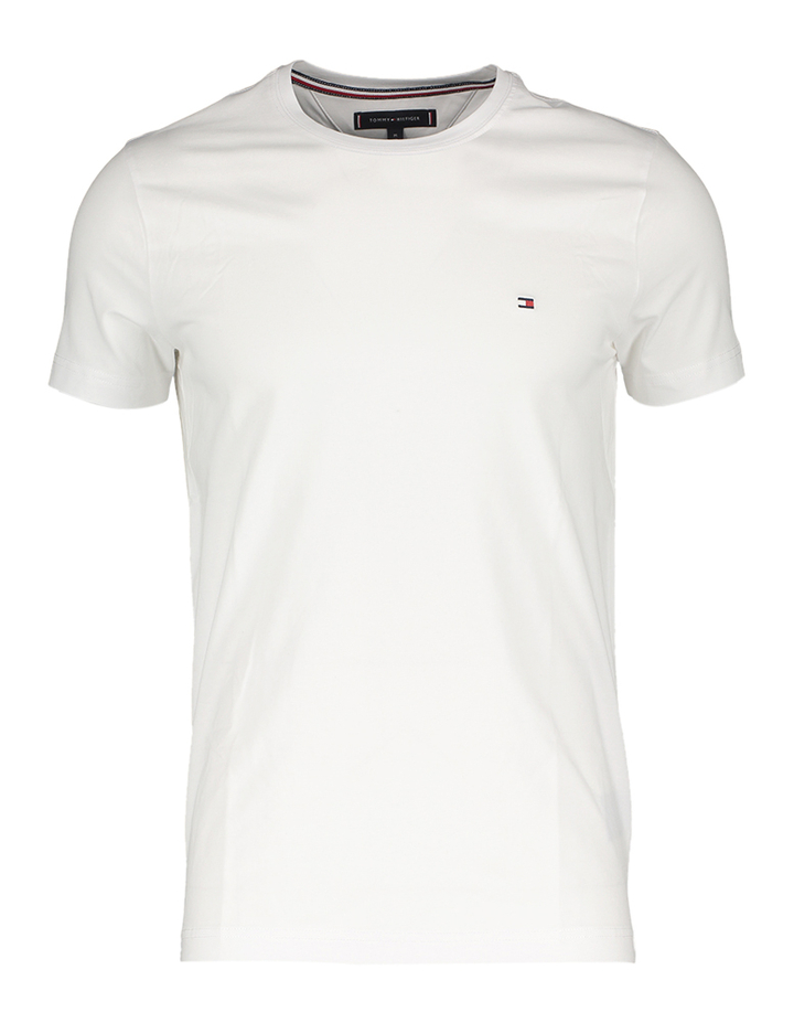 Witte t-shirt met geborduurd logo CORE STRETCH Tommy Hilfiger