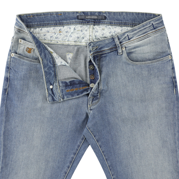 Lichtkleurige slim fit jeansbroek Atelier Noterman