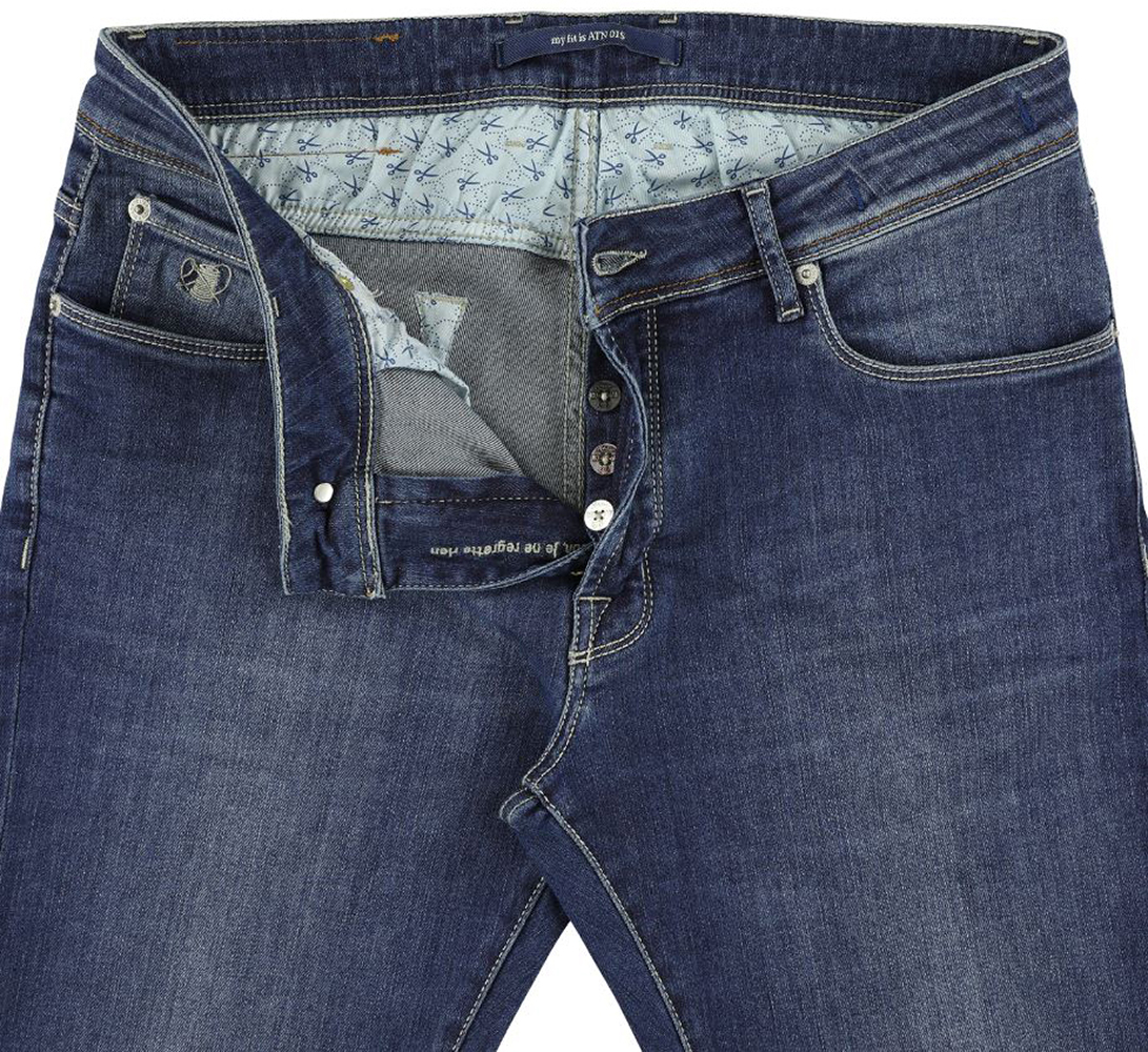 Blauwe slim fit jeans Atelier Noterman