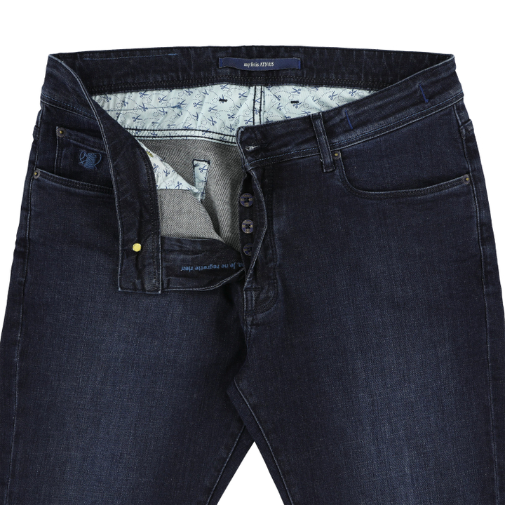 Blauwe slim fit jeans Atelier Noterman 